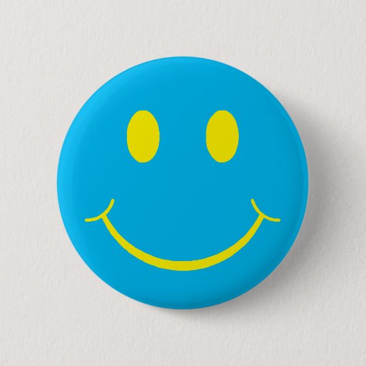 Retro Happy Face Ronde Button 5,7 Cm (Voorkant)