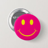 Retro Happy Face Ronde Button 5,7 Cm (Voorkant /achterkant)