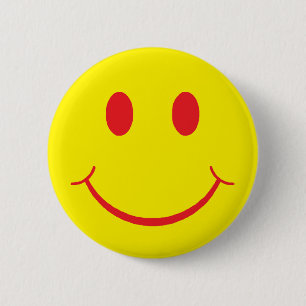 Retro Happy Face Ronde Button 5,7 Cm