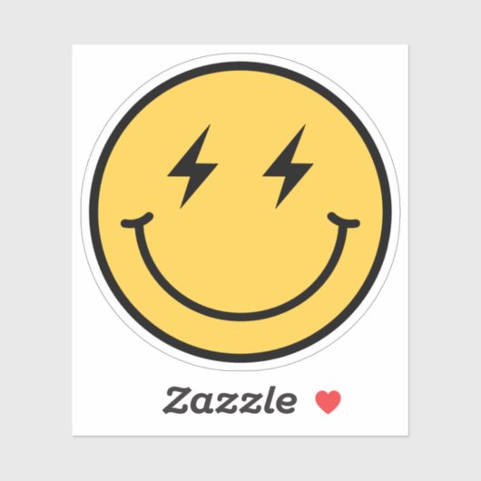 Retro Happy Face Sticker (Vel)