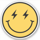 Retro Happy Face Sticker (Voorkant)