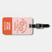 Retro Happy Flower Graphic Bagagelabel (Voorkant horizontaal)