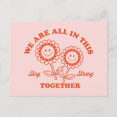 Retro Happy Flower Graphic Briefkaart (Voorkant)