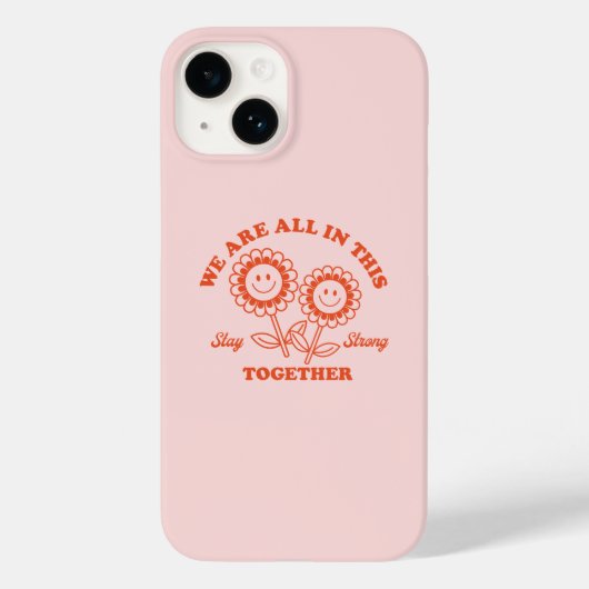 Retro Happy Flower Graphic Case-Mate iPhone Case (Achterkant)