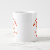 Retro Happy Flower Graphic Grote Koffiekop (Voorkant)