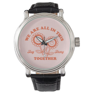 Retro Happy Flower Graphic Horloge