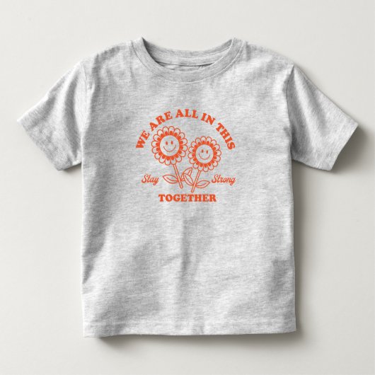 Retro Happy Flower Graphic Kinder Shirts (Voorkant)