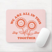 Retro Happy Flower Graphic Muismat (Met muis)