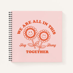 Retro Happy Flower Graphic Notitieboek