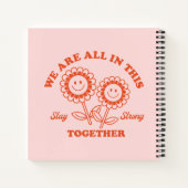 Retro Happy Flower Graphic Notitieboek (Achterkant)