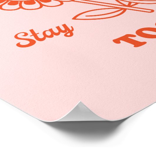 Retro Happy Flower Graphic Poster (Hoek)