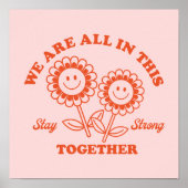 Retro Happy Flower Graphic Poster (Voorkant)