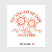 Retro Happy Flower Graphic Sticker (Vel)