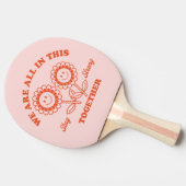 Retro Happy Flower Graphic Tafeltennisbatje (Zijkant)