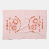 Retro Happy Flower Graphic Theedoek (Horizontaal)