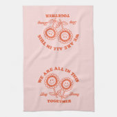 Retro Happy Flower Graphic Theedoek (Verticaal)