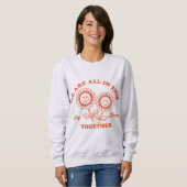 Retro Happy Flower Graphic Trui (Voorkant volledig)