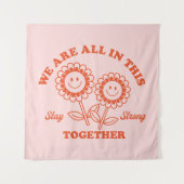 Retro Happy Flower Graphic Wandkleed (Voorkant)