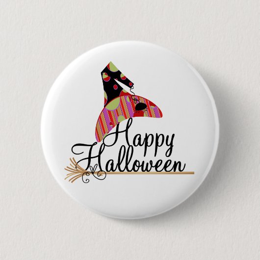 Retro Happy Halloween Ronde Button 5,7 Cm (Voorkant)