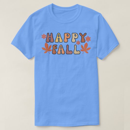 Retro Happy Herfst najaar Thanksgiving T-shirt (Design voorkant)
