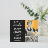 Retro Happy Homemaker Toasts nieuwe jaars Groene P Feestdagenkaart (Staand voorkant)