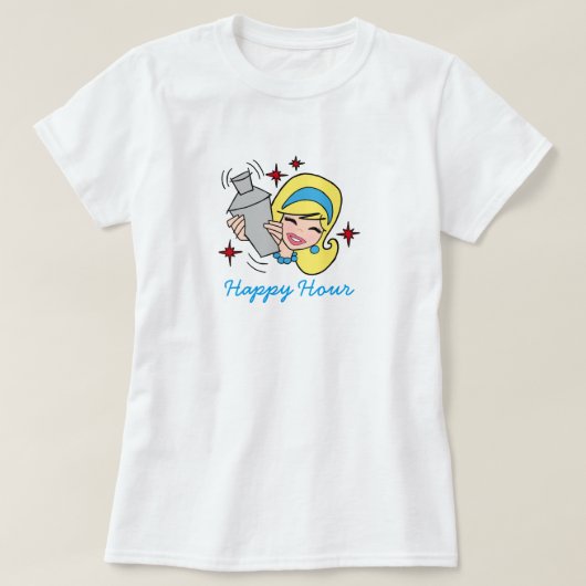 Retro Happy Hour T-Shirt (Design voorkant)