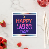 Retro Happy Labor Day in Retro Blue Servet (Insitu)