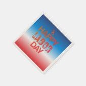 Retro Happy Labor Day in Retro rood Servet (Hoek)