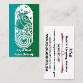 Retro  Happy Lady Maid Cleaning Services Visitekaartje (Voorkant / Achterkant)