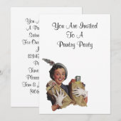 Retro Happy Lady Pantry is een veestapel voor de k Kaart (Voorkant / Achterkant)