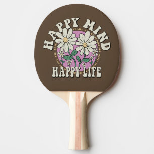Retro Happy Mind Happy Life Tafeltennisbatje