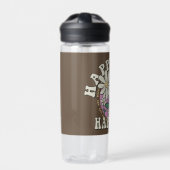 Retro Happy Mind Happy Life Waterfles (Voorkant)