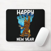 Retro Happy New Year 2026 Bigfoot Lovers New Years Muismat (Met muis)