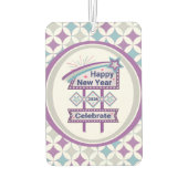 Retro Happy New Year Sign – Celebrate Marquee Luchtverfrisser (Achterkant)