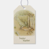  Retro Happy Paast Bunny Rabbit Cadeaulabel (Voorkant)