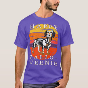 Retro Happy Palestijweenie Dachshund Halloween Wee T-shirt