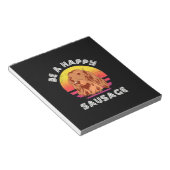 Retro Happy Sausage Dog Notitieblok (Schuin)