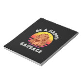 Retro Happy Sausage Dog Notitieblok (Linkerzijde)