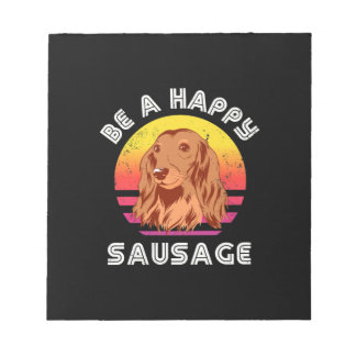 Retro Happy Sausage Dog Notitieblok