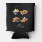 Retro Happy Thanksgiving Herfst Pumpkin Pie Blikjeskoeler (Voorkant)