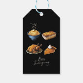 Retro Happy Thanksgiving Herfst Pumpkin Pie Cadeaulabel (Achterkant)