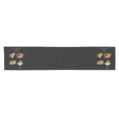 Retro Happy Thanksgiving Herfst Pumpkin Pie Korte Tafelloper (Horizontaal)