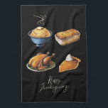 Retro Happy Thanksgiving Herfst Pumpkin Pie Theedoek<br><div class="desc">Retro Happy Thanksgiving Herfst Pumpkin PieRetro Happy Thanksgiving Herfst Pumpkin Pie</div>