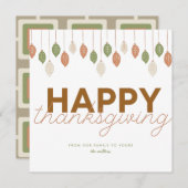 RETRO HAPPY THANKSGIVING | WENSKAART KAART (Voorkant / Achterkant)