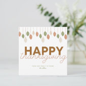 RETRO HAPPY THANKSGIVING | WENSKAART KAART (Staand voorkant)