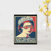 Retro Happy Tredendag 4e juli Britse Coloni Kaart (Gele Bloem)