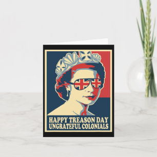 Retro Happy Tredendag 4e juli Britse Coloni Kaart