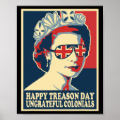 Retro Happy Tredendag 4e juli Britse Coloni Poster (Voorkant)