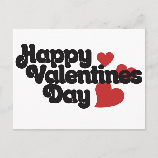 Retro Happy Valentijnsdag Feestdagenkaart (Voorkant)