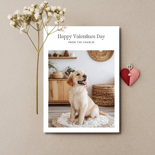 Retro Happy Valentijnsdag Hond Huisdier Grappige K Feestdagenkaart